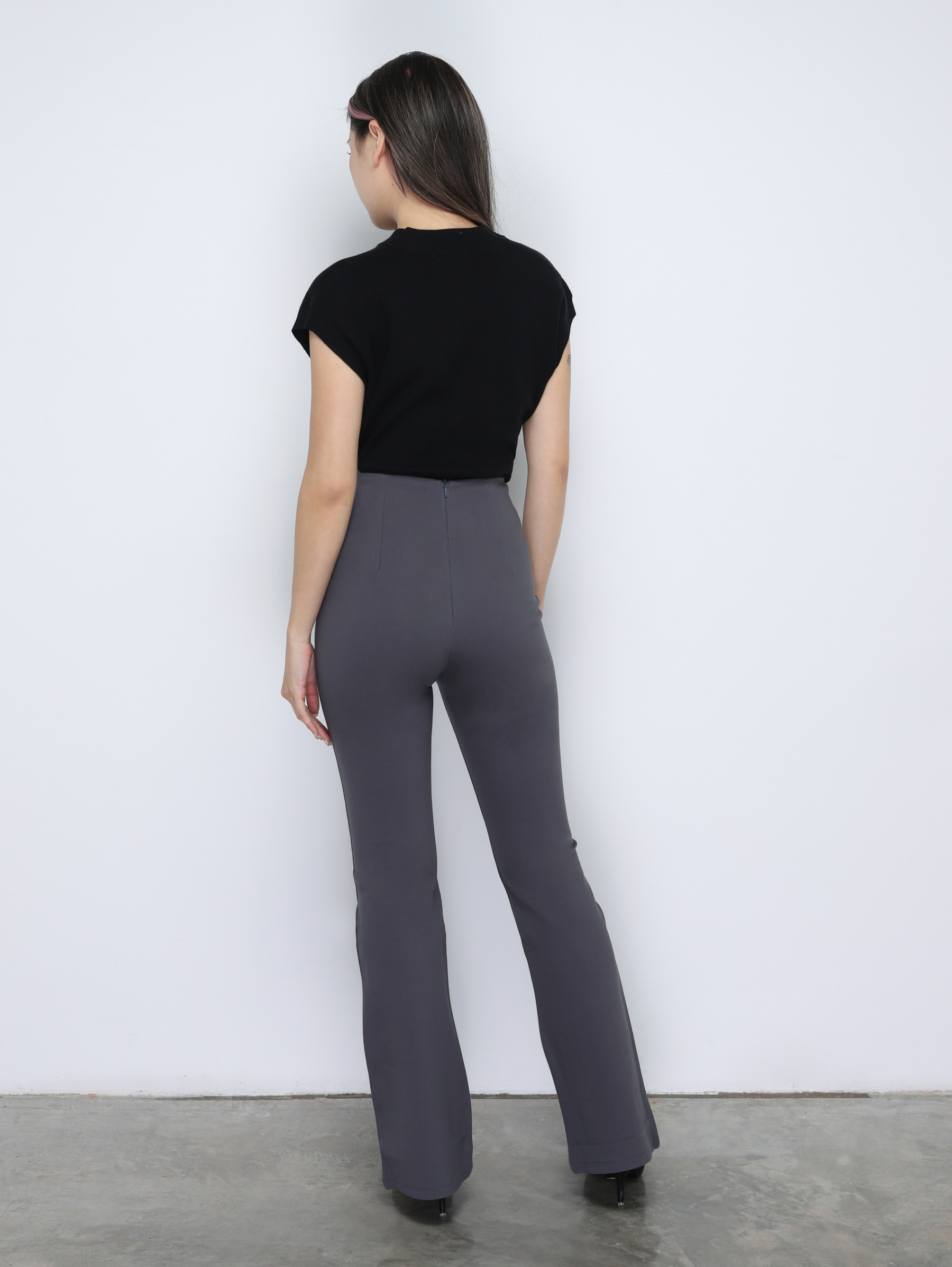 High Waist Back Zip Long Pant 34840