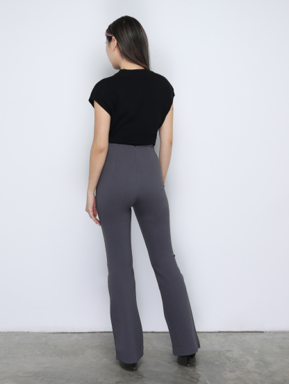 High Waist Back Zip Long Pant 34840