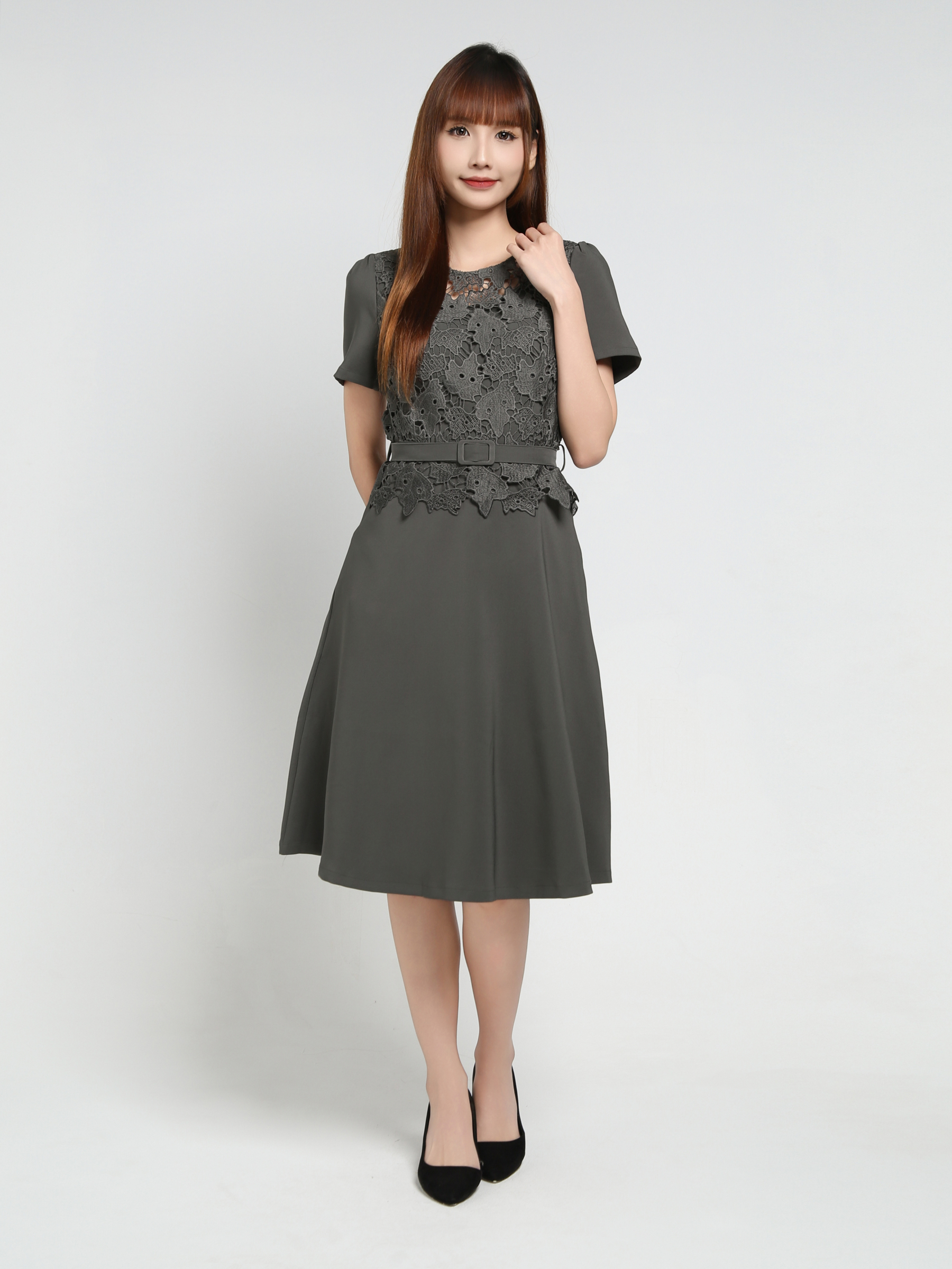 With Lace Dress 35001