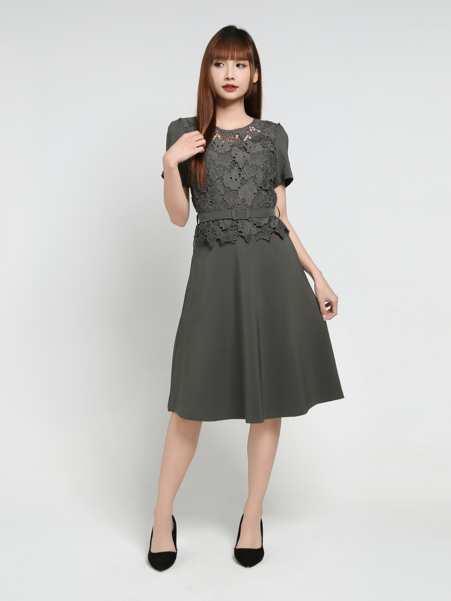 With Lace Dress 35001