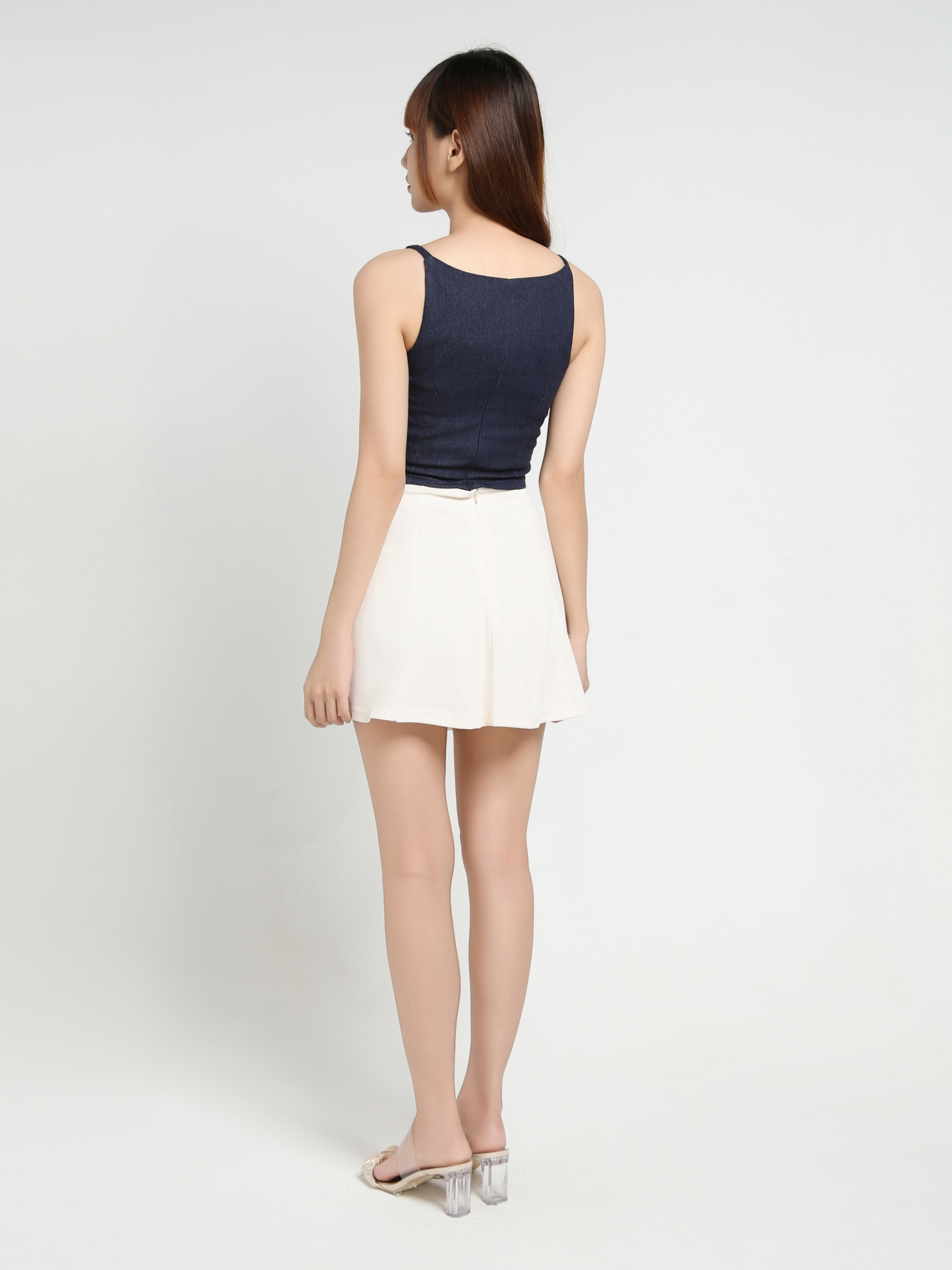 Sleeveless Denim Twist Top 35040