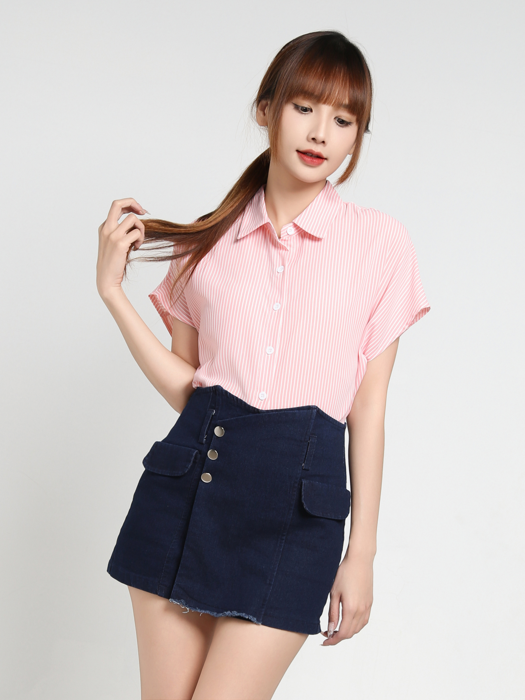 Denim Short Pants 35126