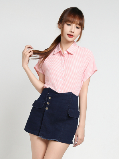 Denim Short Pants 35126