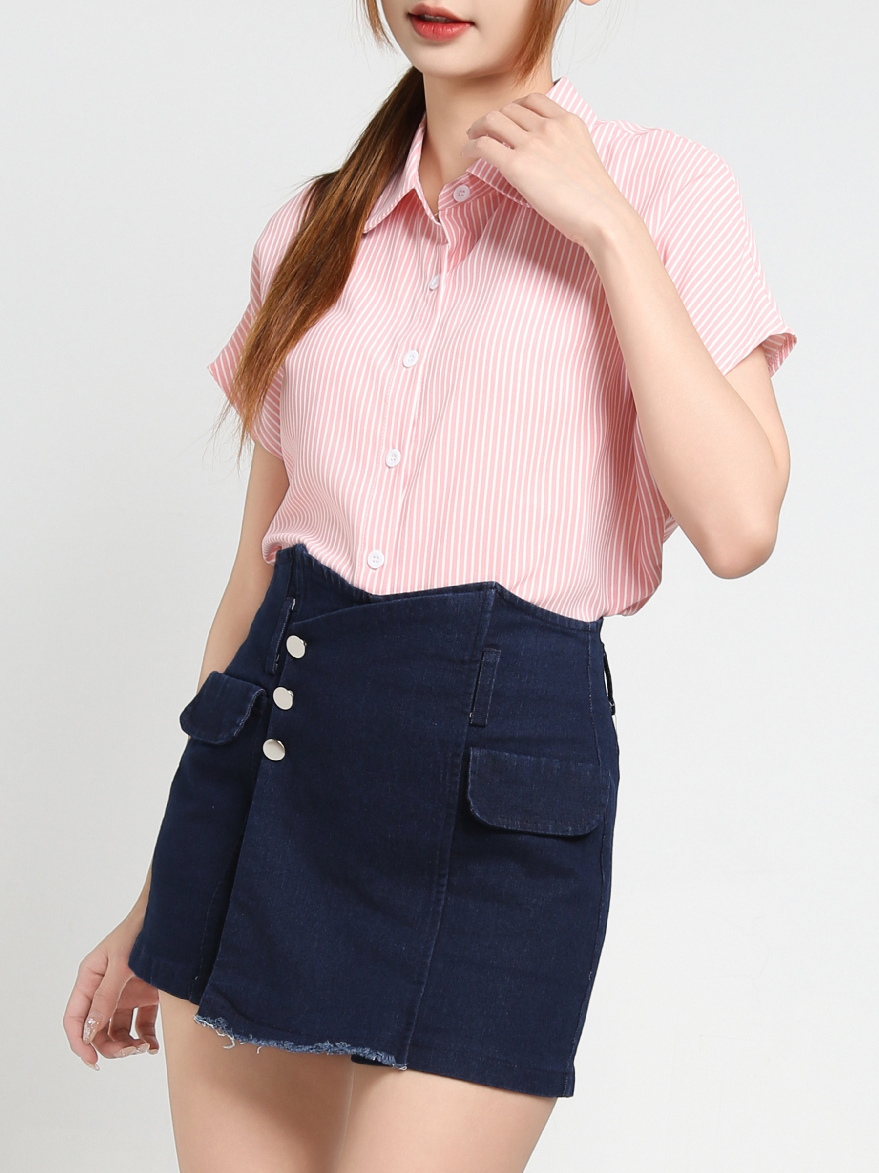 Denim Short Pants 35126