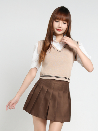 High Waist Pleated SKirt Pants 35077