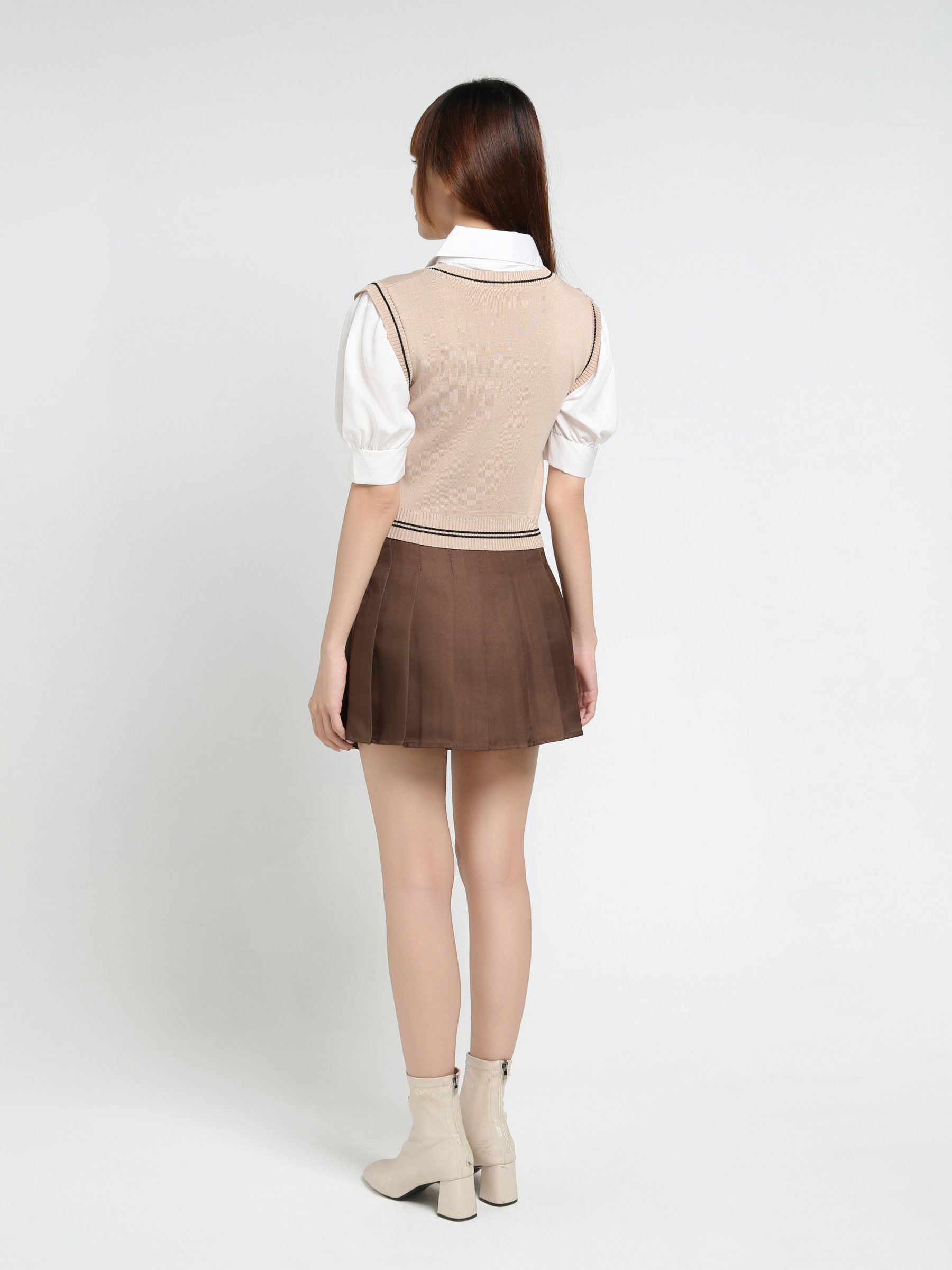 High Waist Pleated SKirt Pants 35077