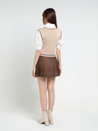 High Waist Pleated SKirt Pants 35077