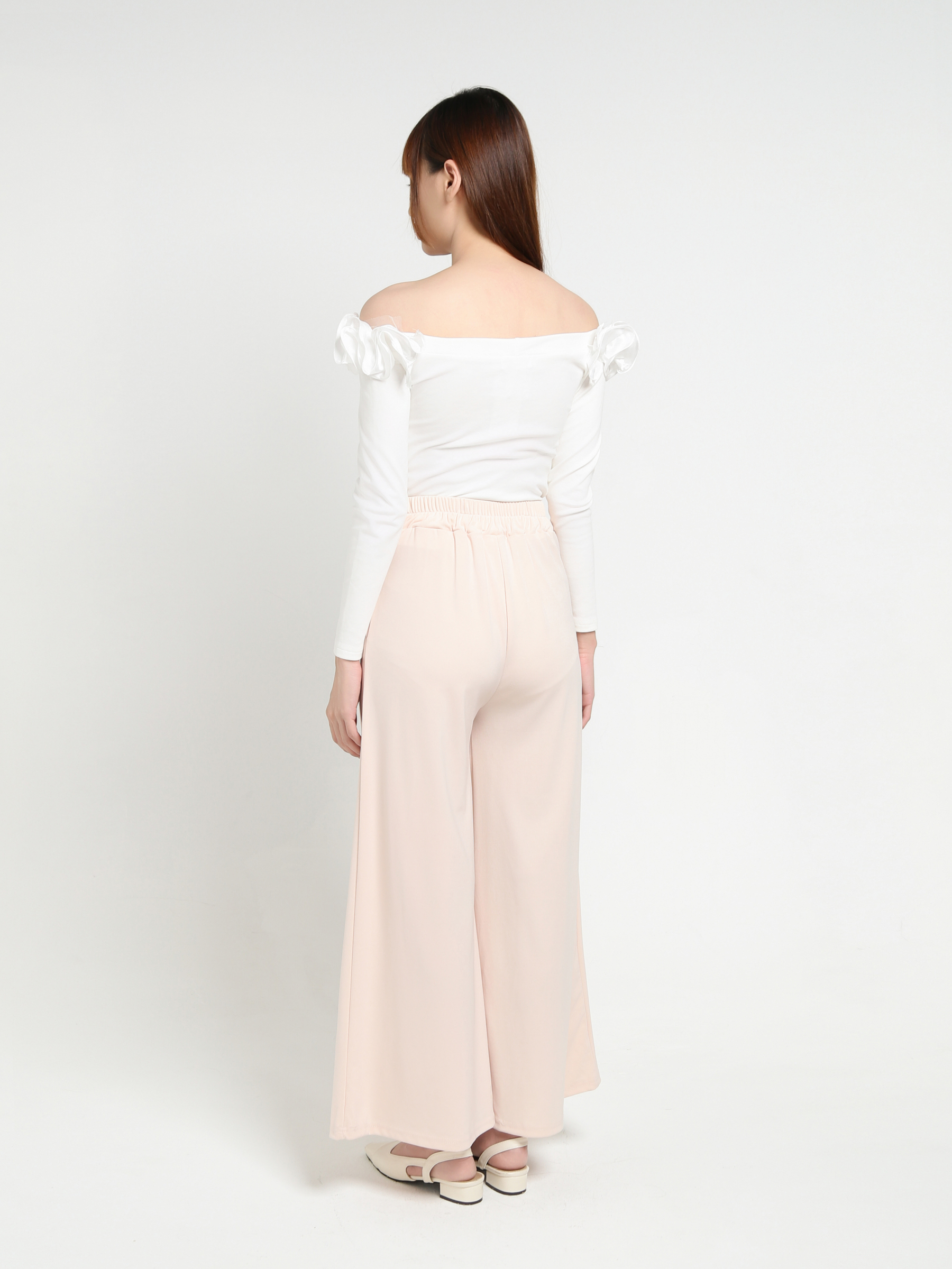 High Waist Pleated Long Pants 35082