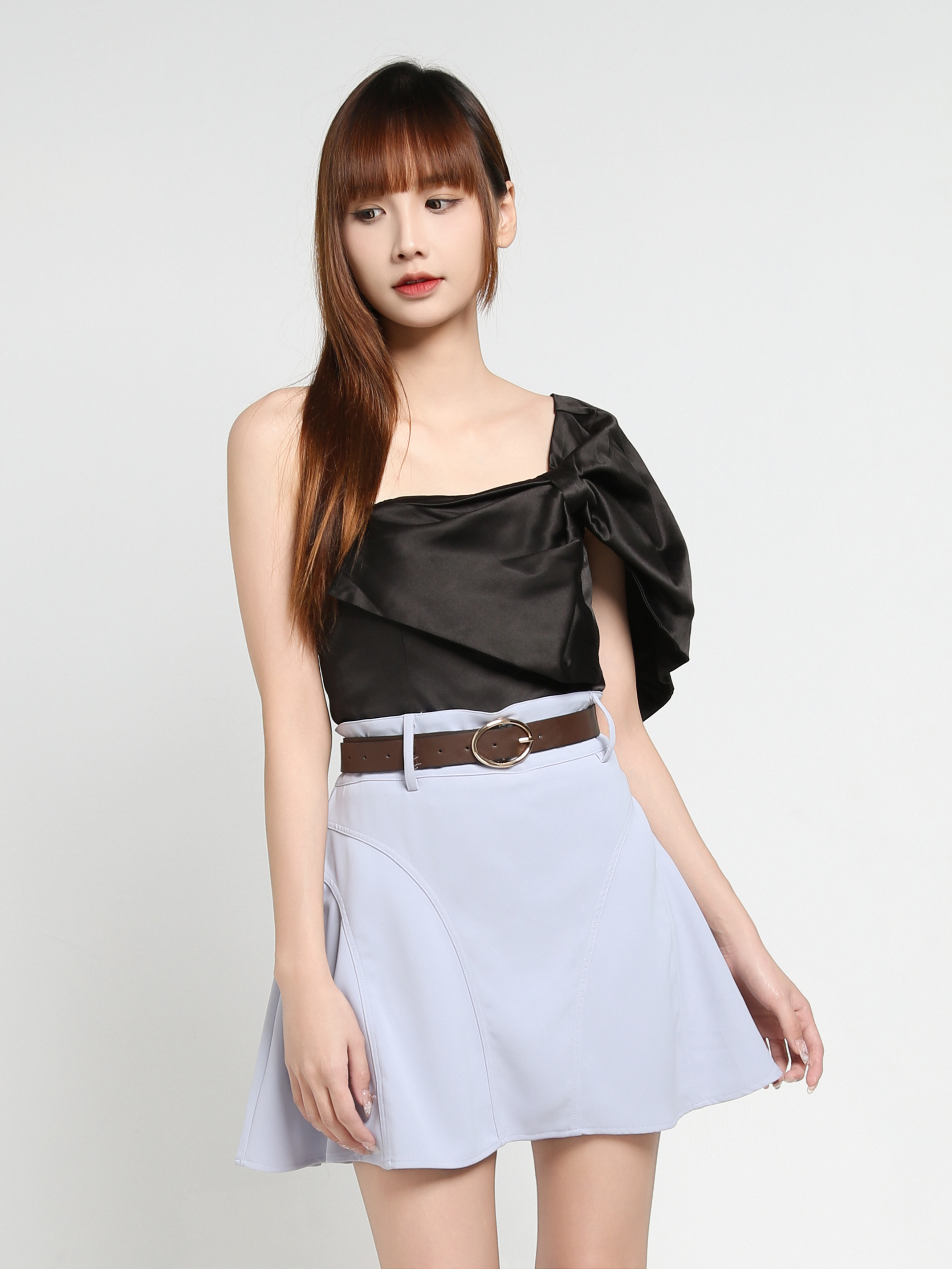 High Waist With Belt Skirt Pants 35044