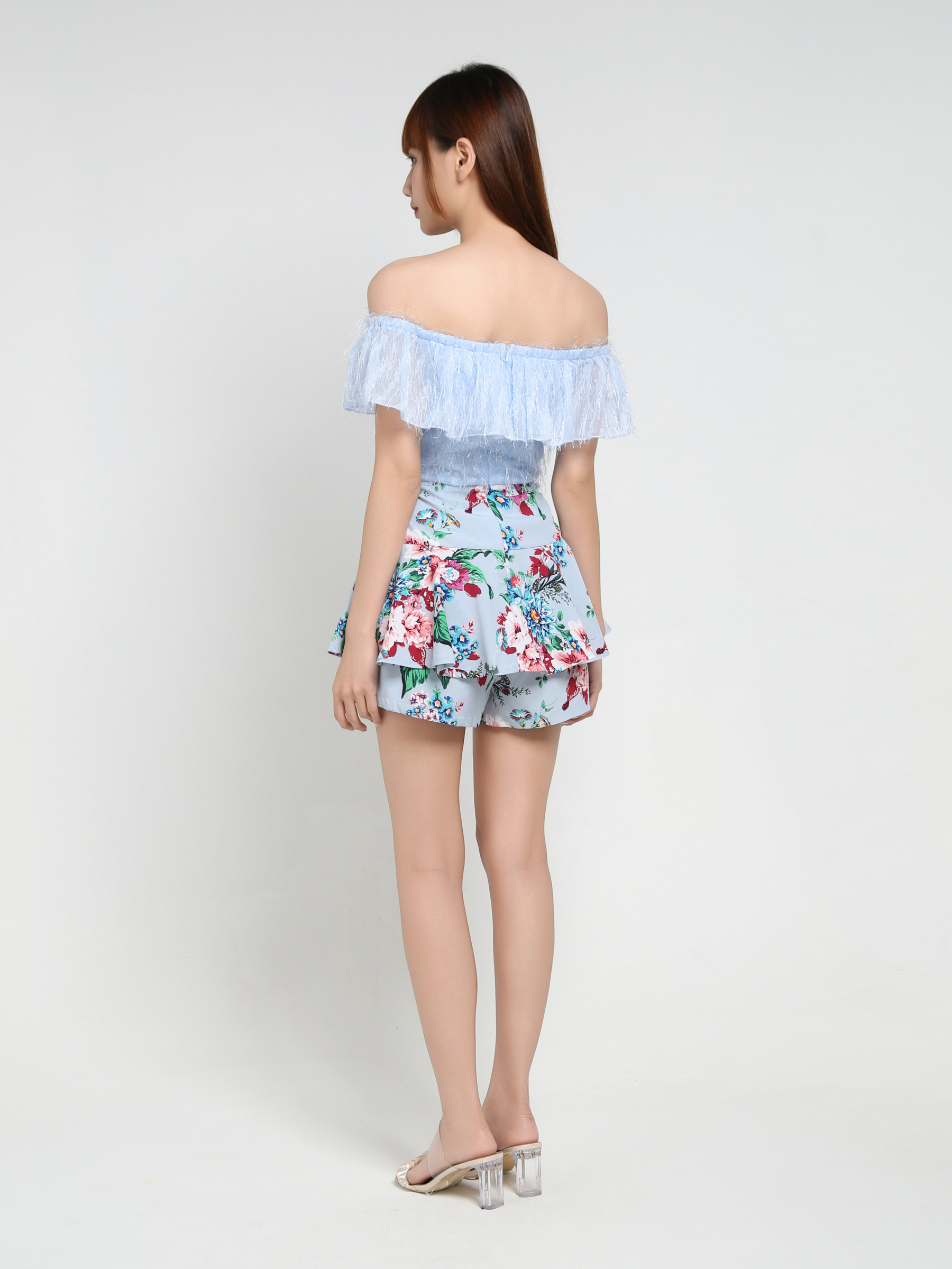 Off Shoulder With Floral Jumpsuit 35124