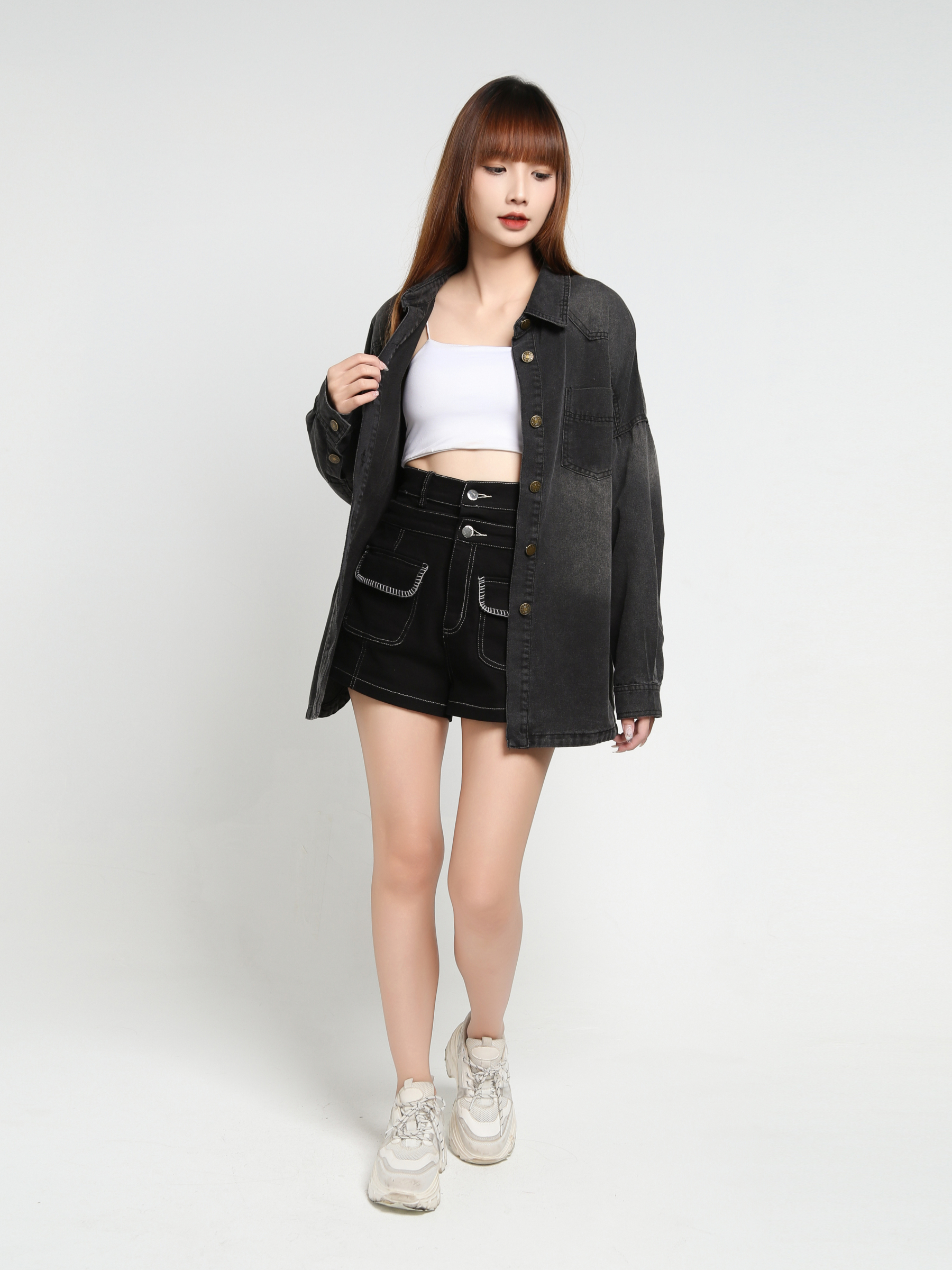 Denim Short Pants 35150