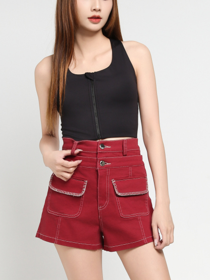 Denim Short Pants 35150