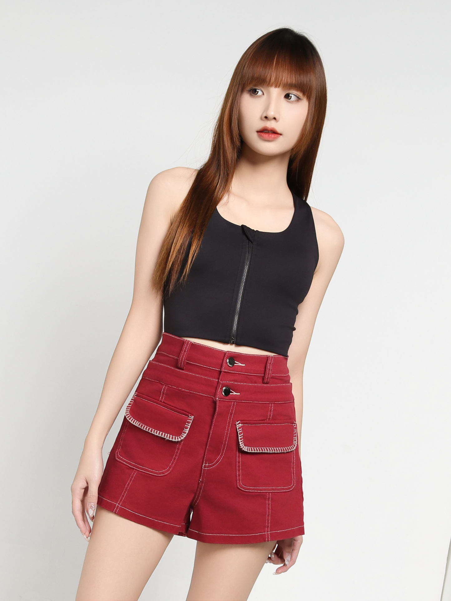 Denim Short Pants 35150