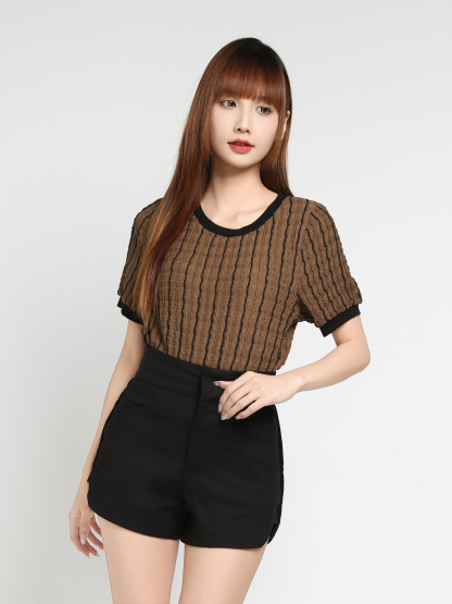 High Waist Front Pocket Short Pants 35105