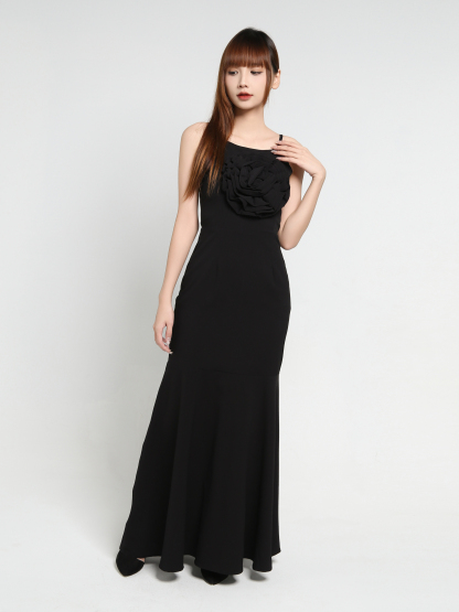 Sleeveless Front Flower Dress 35170