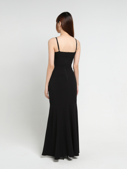 Sleeveless Front Flower Dress 35170