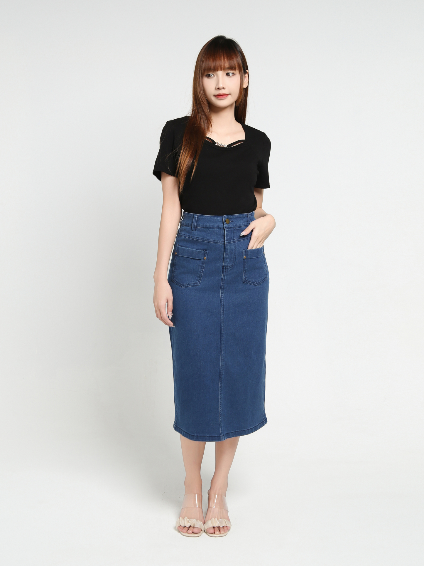 Denim Skirt 35029