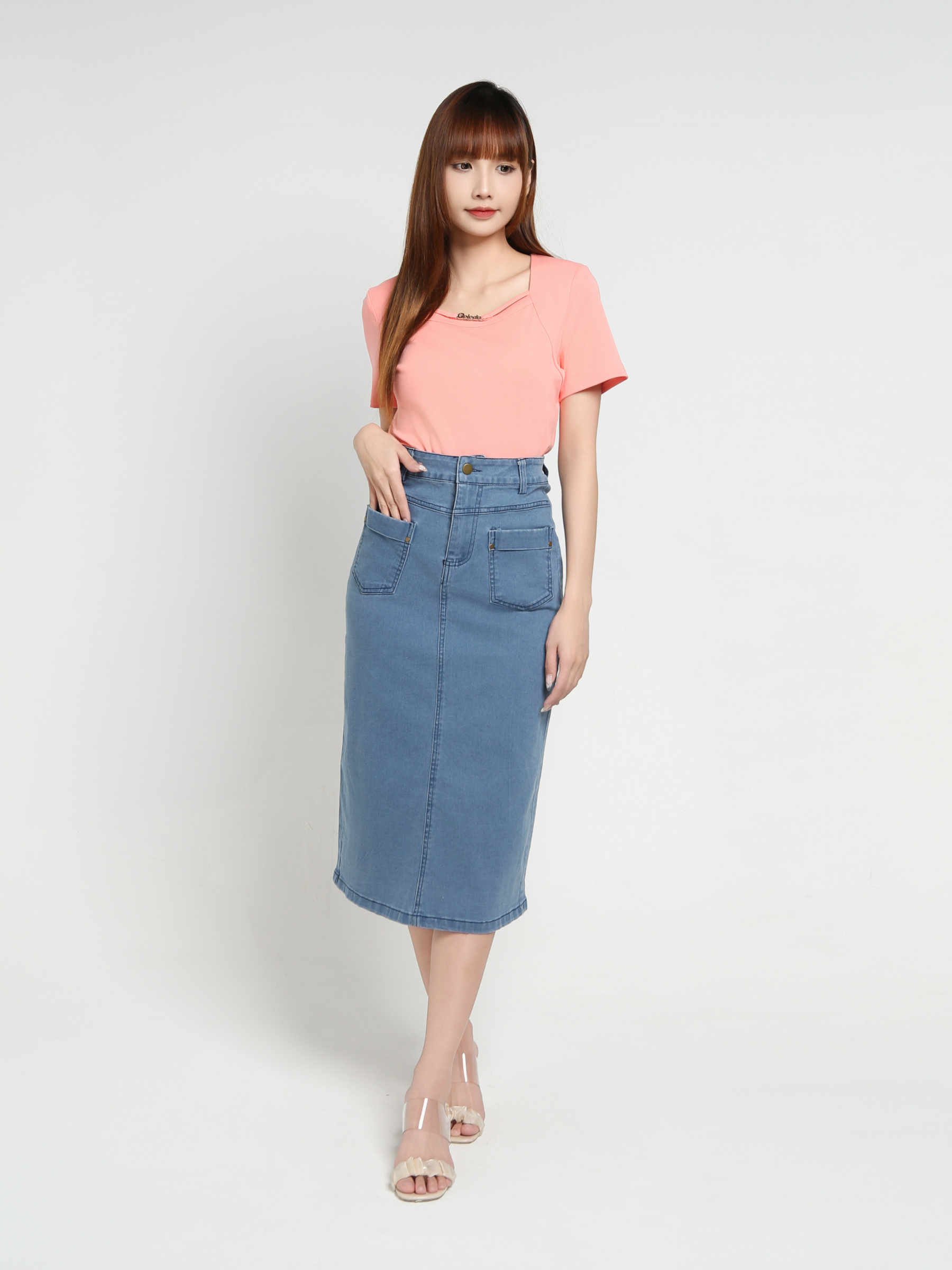 Denim Skirt 35029