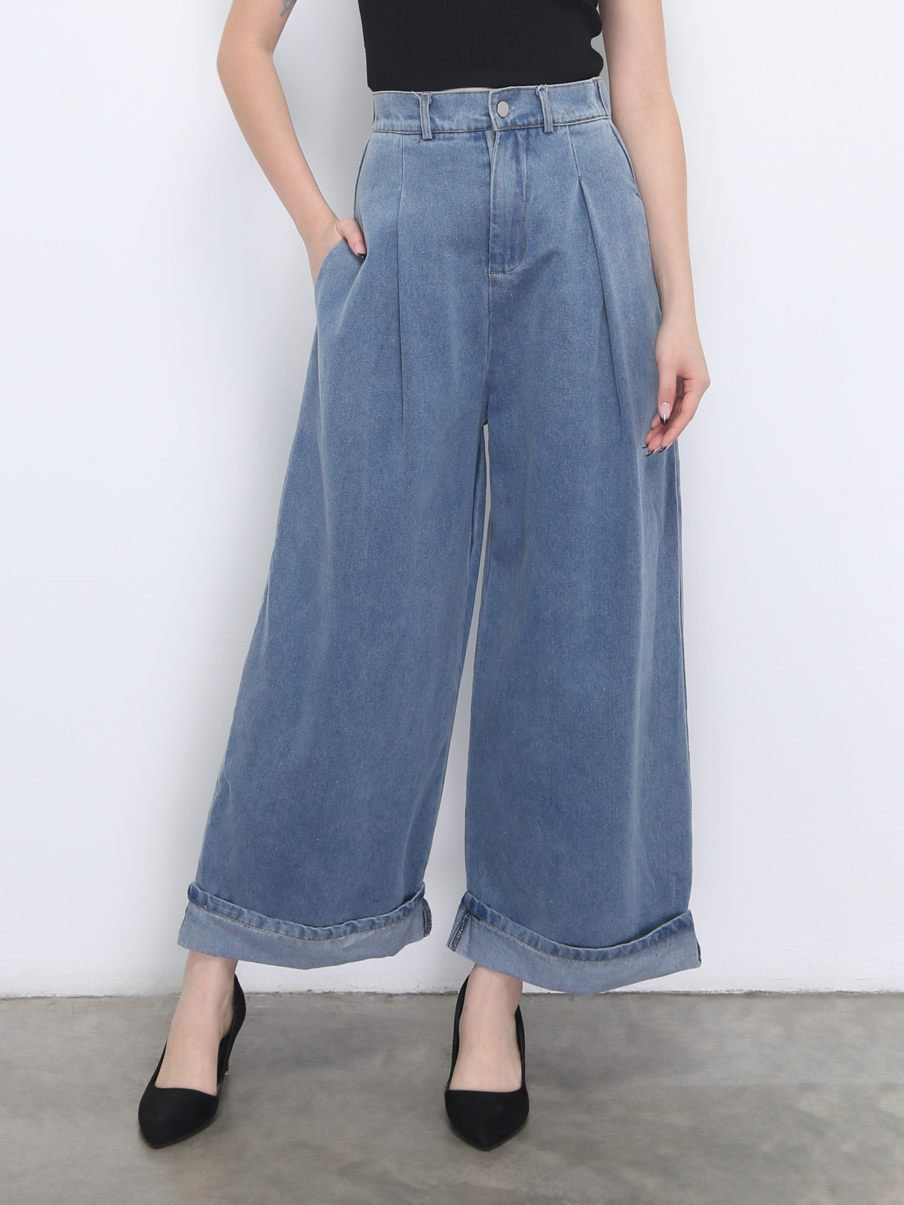 Denim Long Pants 35989
