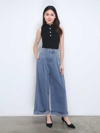Denim Long Pants 35989