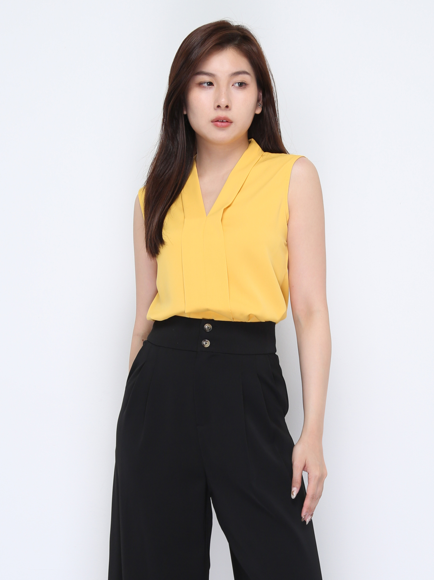 Sleeveless V Neck Top 36160