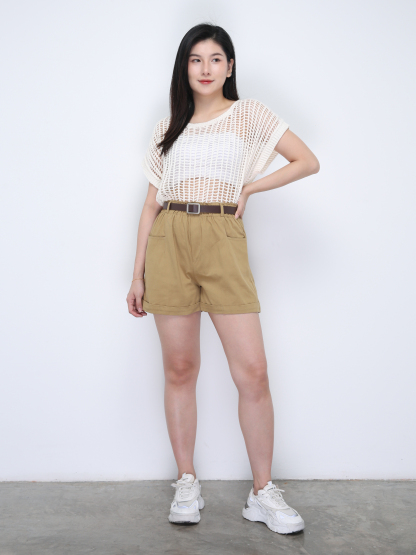 With Belt Short Pants 36391