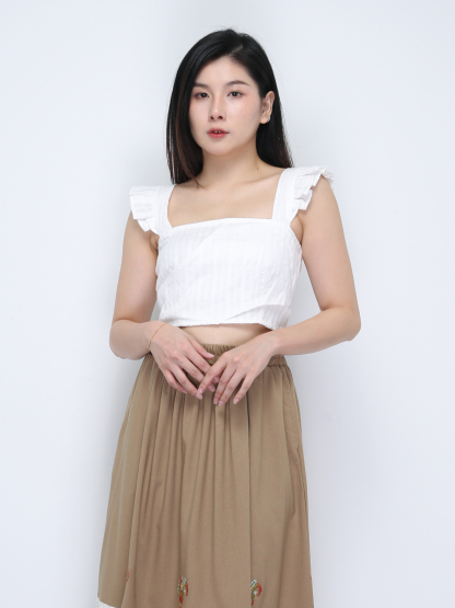 Sleeveless Back Zip Top 36332