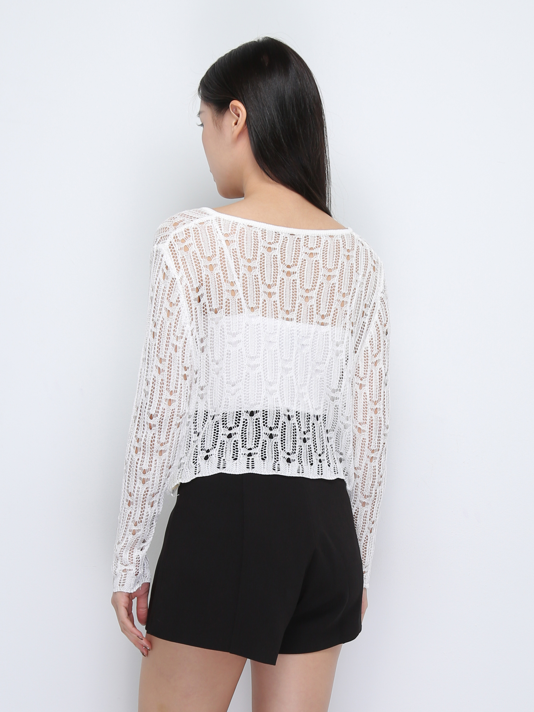 Knitted Eyelet Outerwear 36343