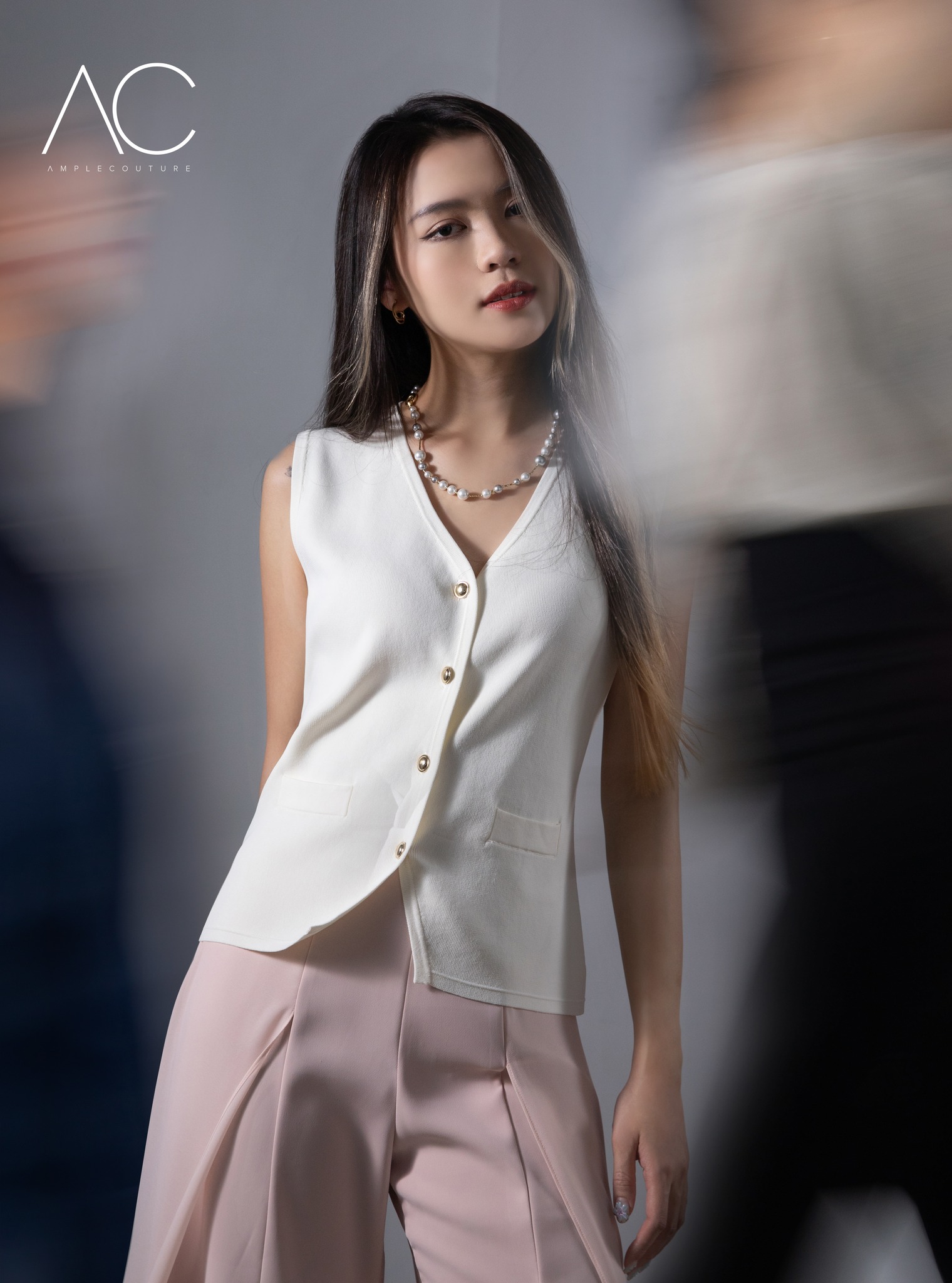 Sleeveless Front Button Top 36349