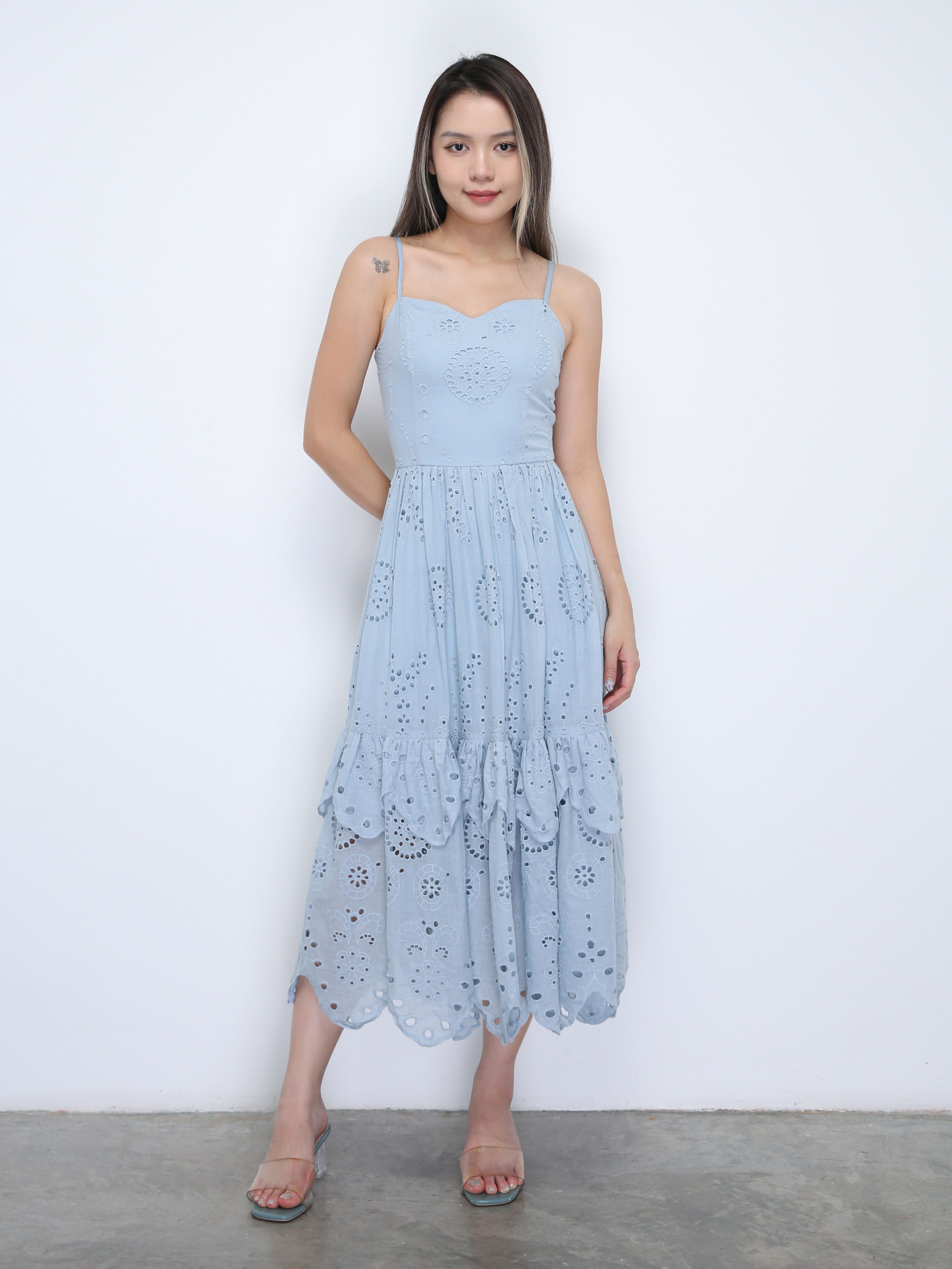 Sleeveless Eyelet Dress 36398