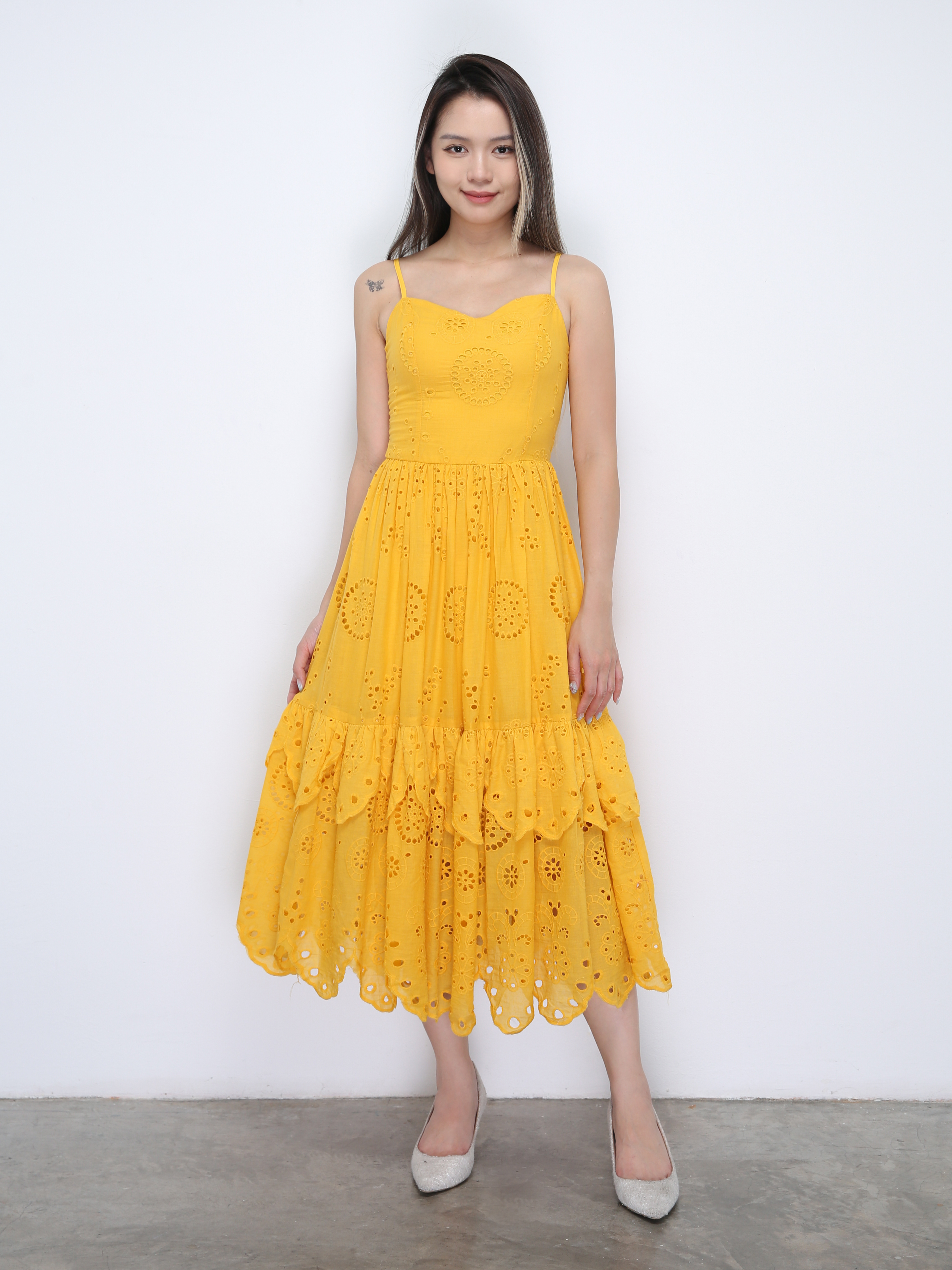 Sleeveless Eyelet Dress 36398