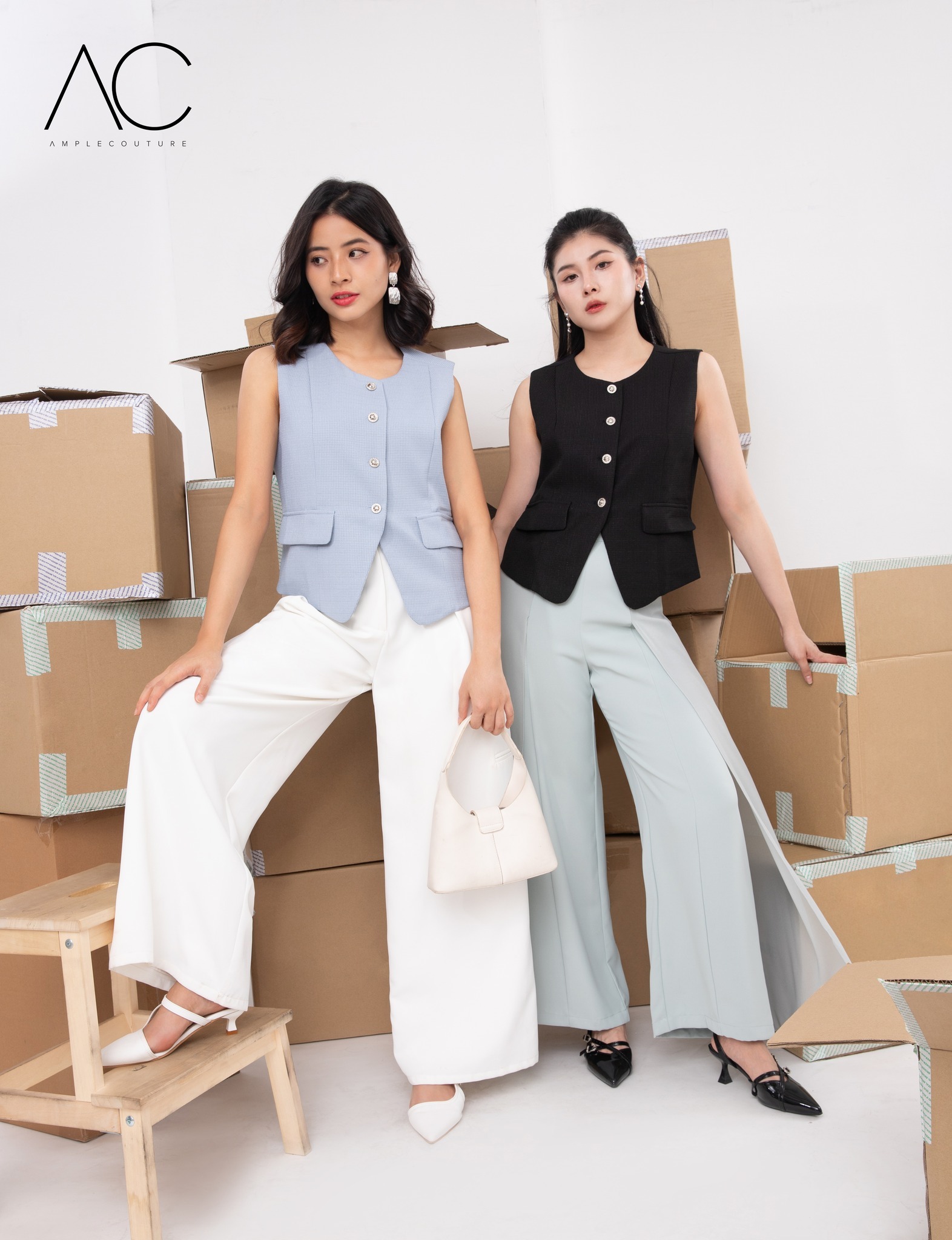 High Waist With Net Long Pants AC523