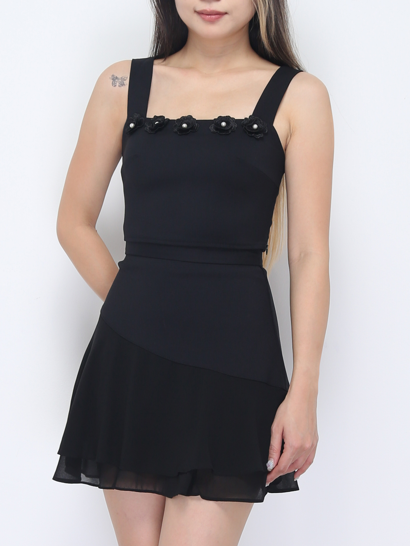 Sleevless Top With Skirt Set 36468