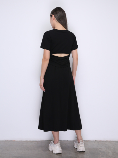Short Sleeve Top With Long Skirt Set 36484