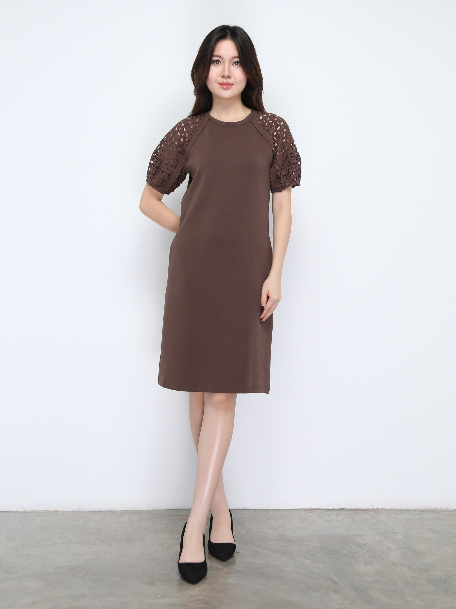 Eyelet Sleeve Dress 36544