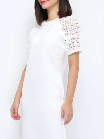 Eyelet Sleeve Dress 36544