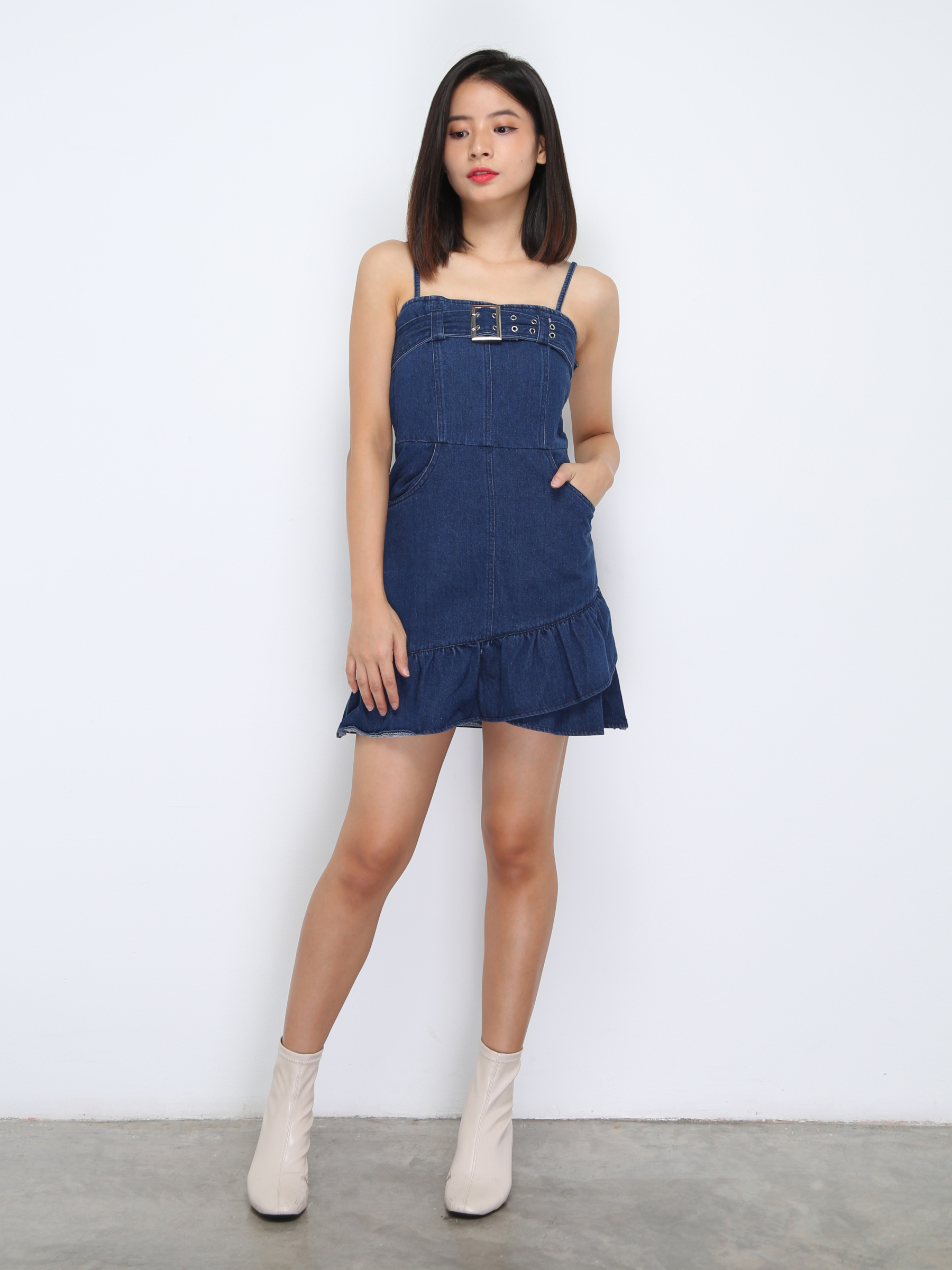 Denim Ruffles Dress 36564