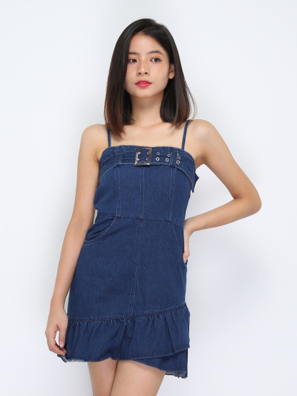 Denim Ruffles Dress 36564