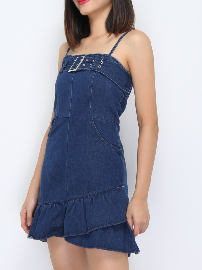 Denim Ruffles Dress 36564