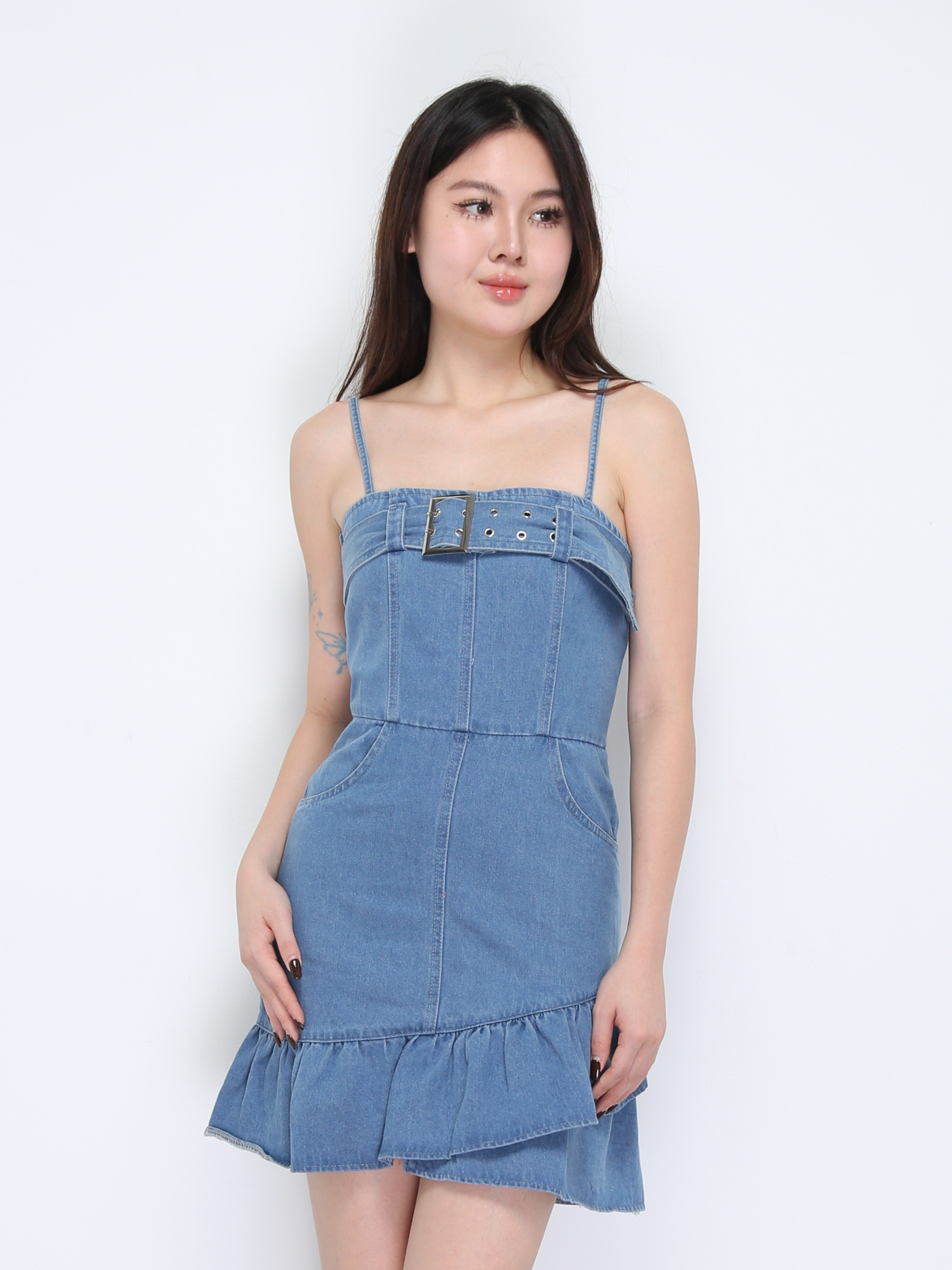 Denim Ruffles Dress 36564