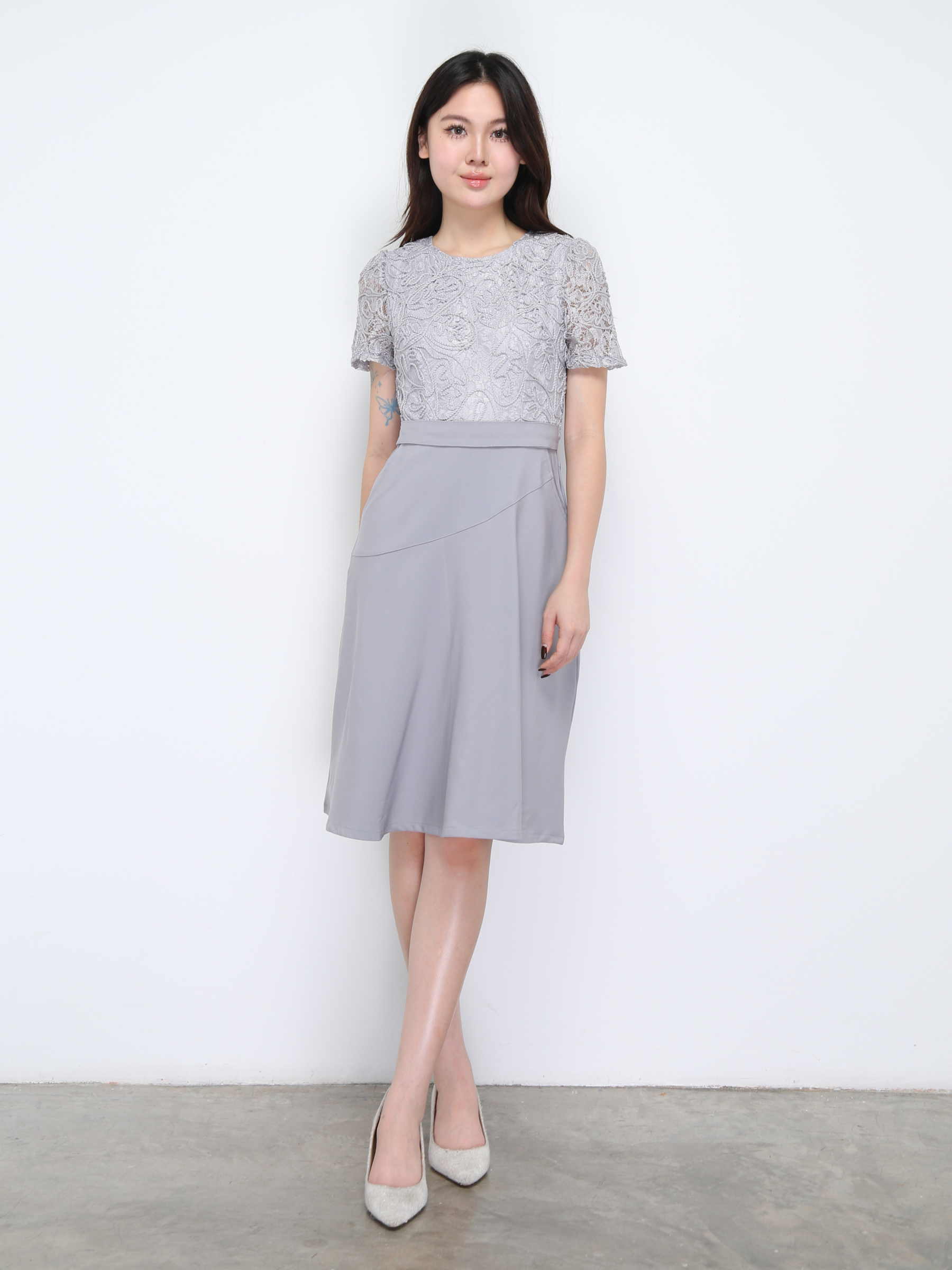 With Lace Dress 36588