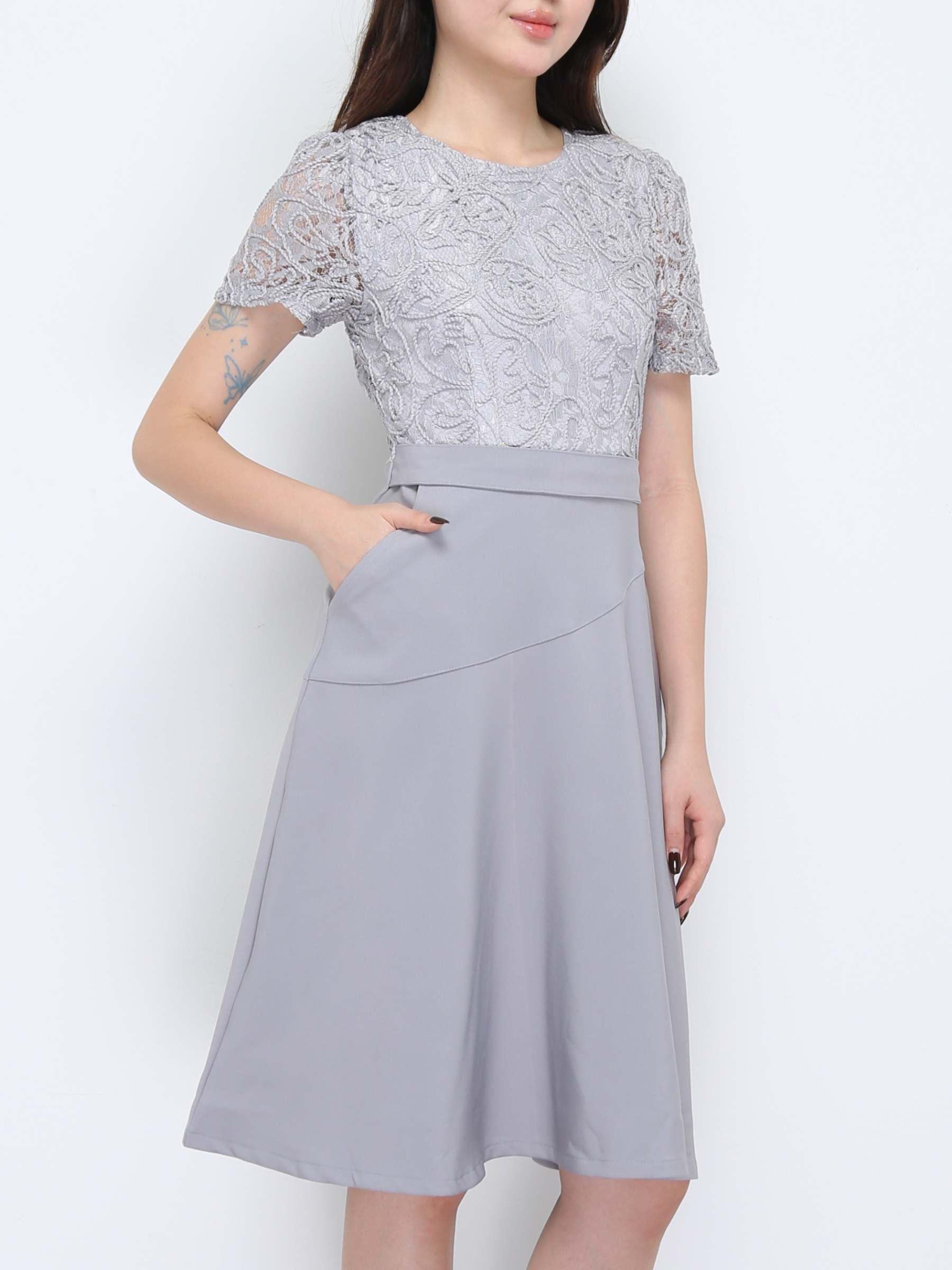 With Lace Dress 36588