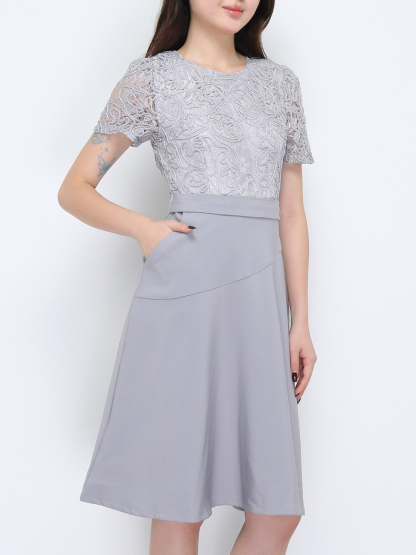With Lace Dress 36588