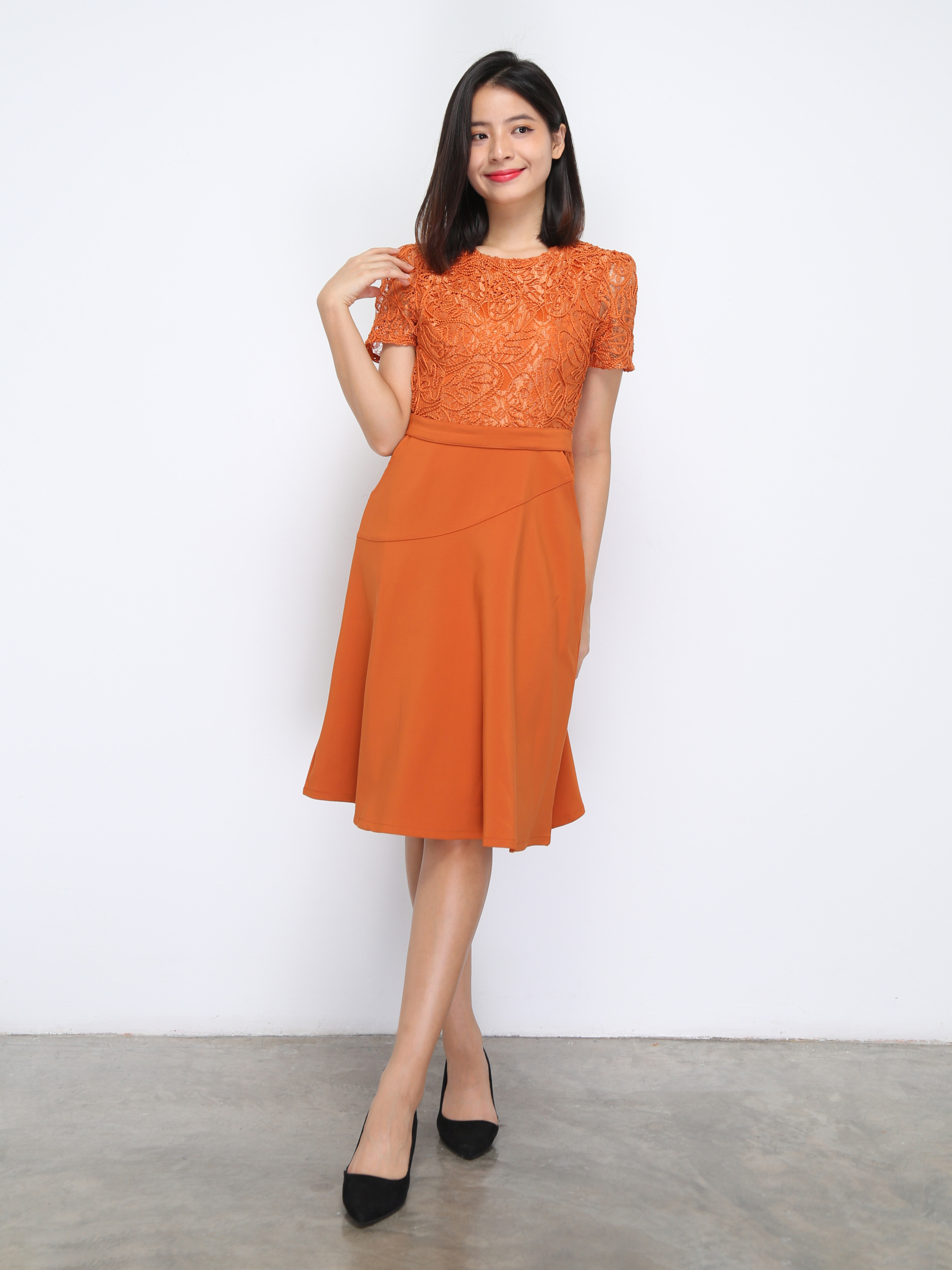 With Lace Dress 36588