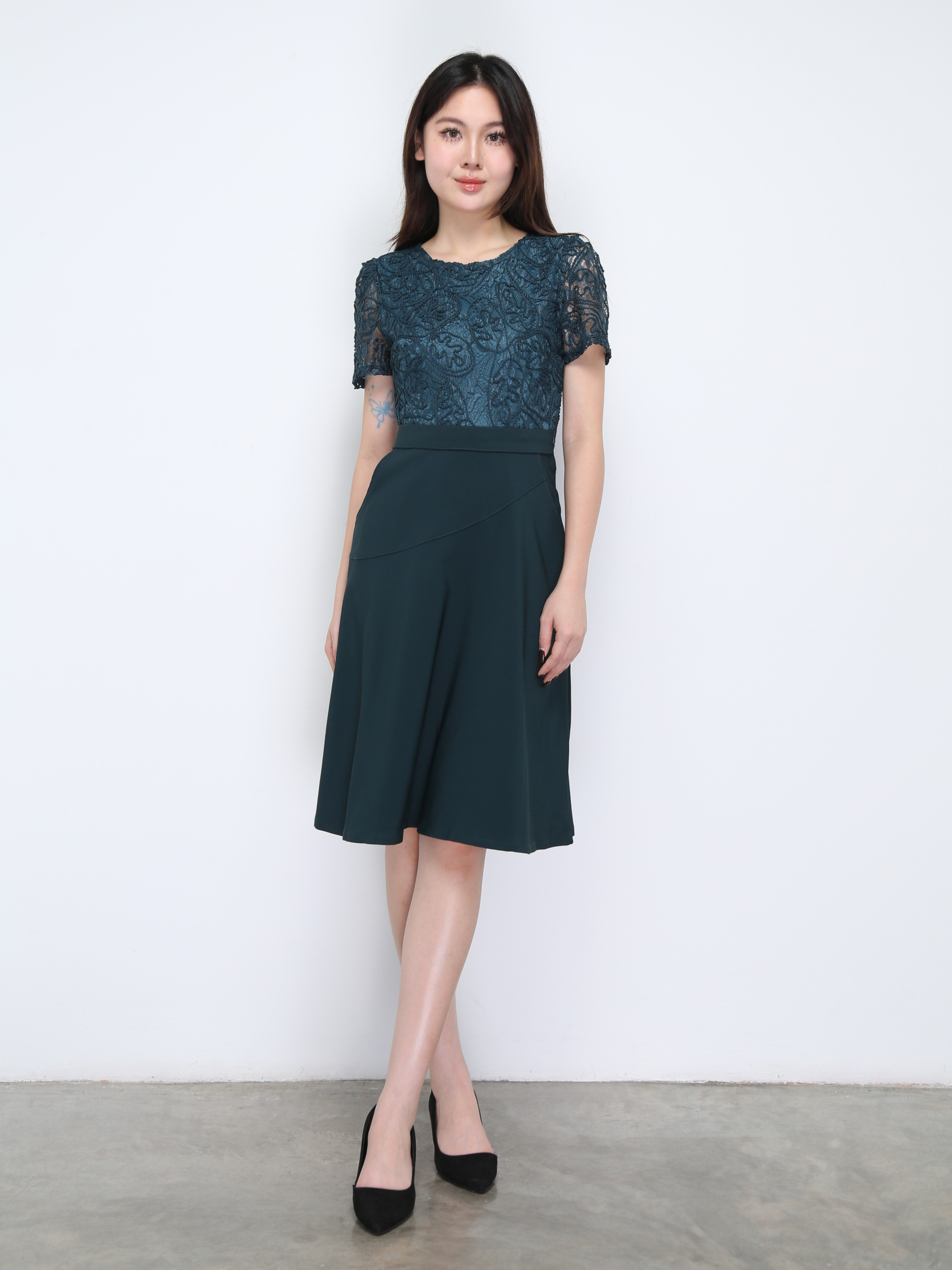 With Lace Dress 36588