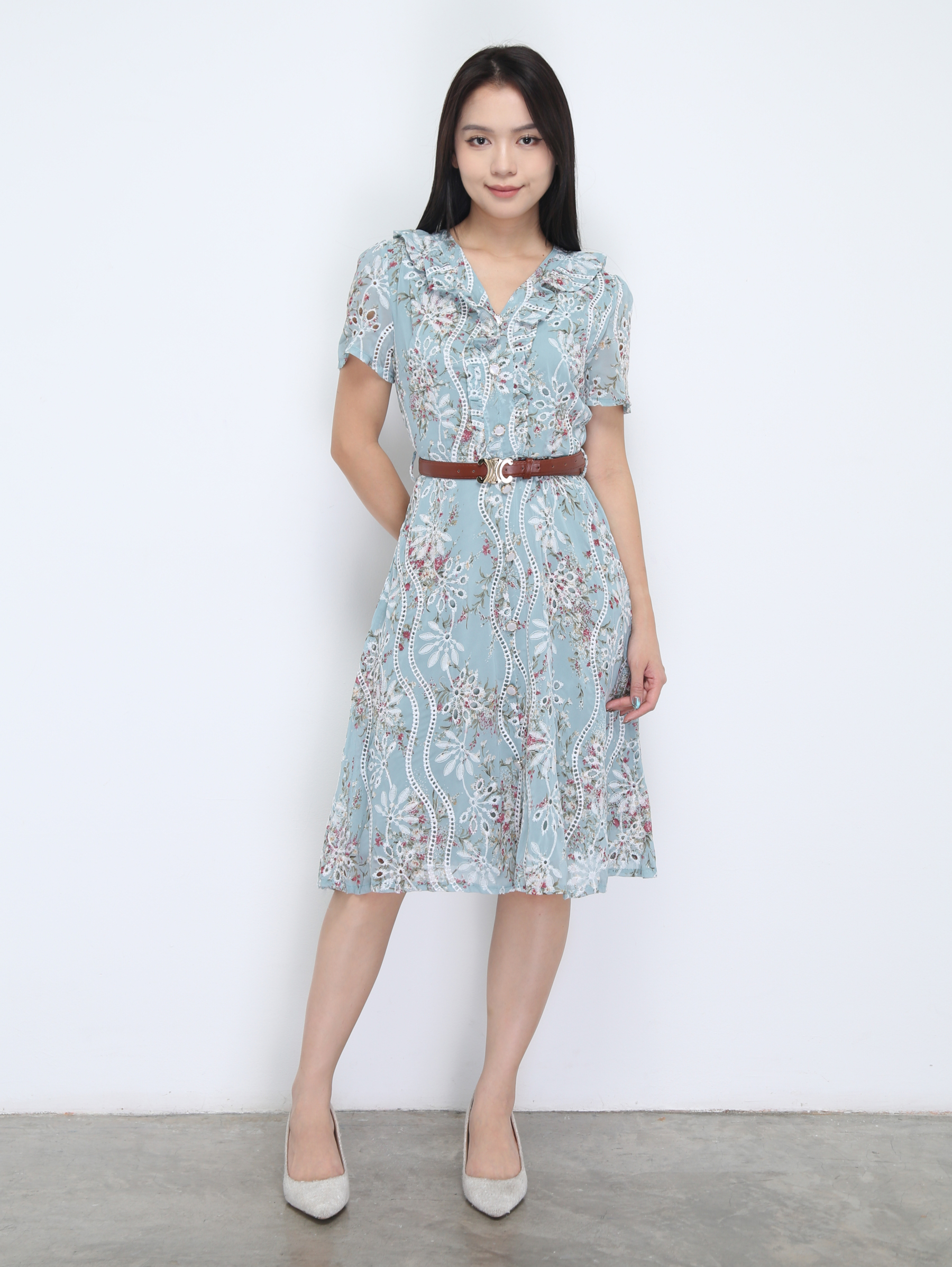 Eyelet Floral Dress 36667