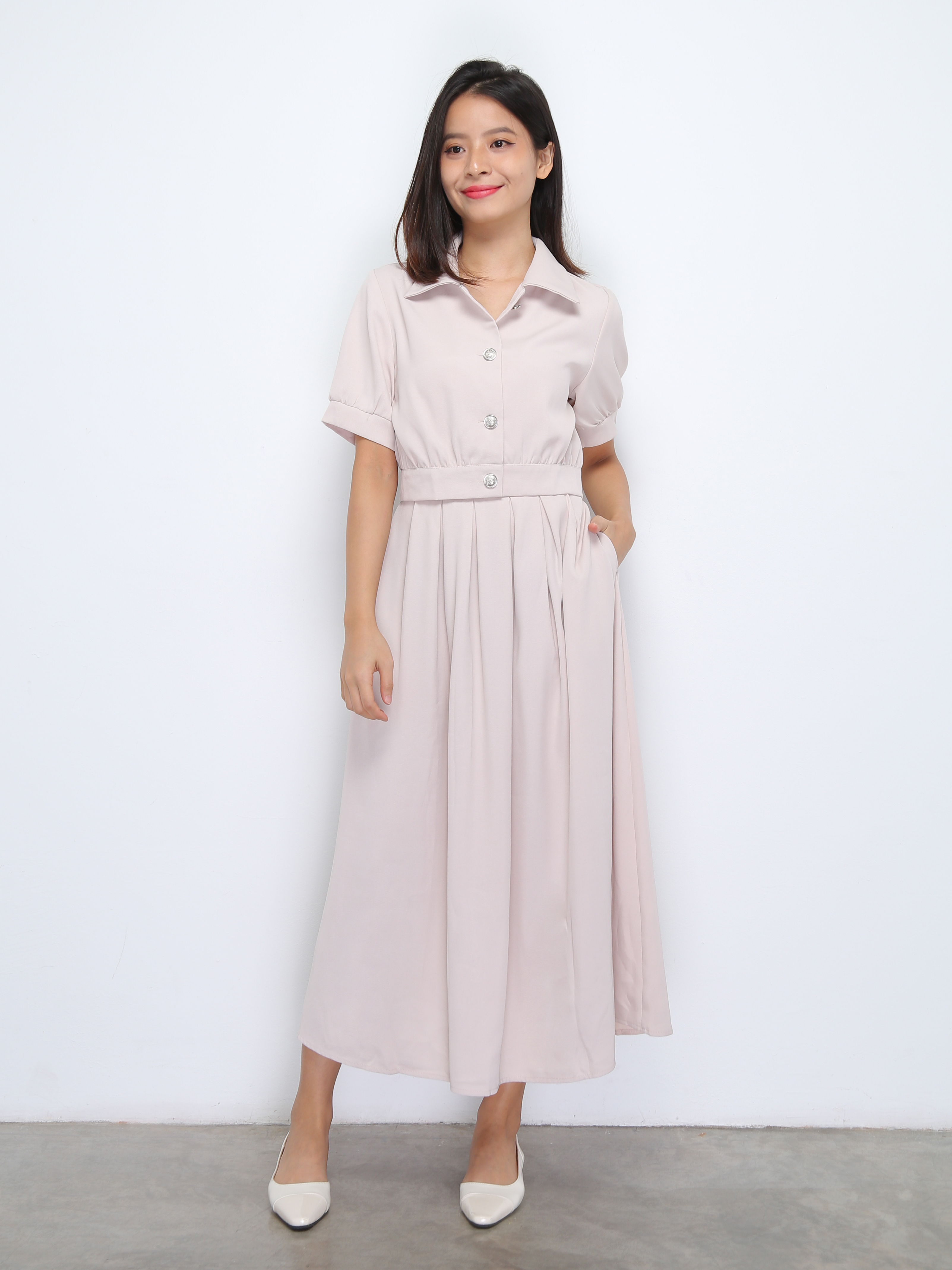 Short Sleeve Top With Long Skirt Set 36914