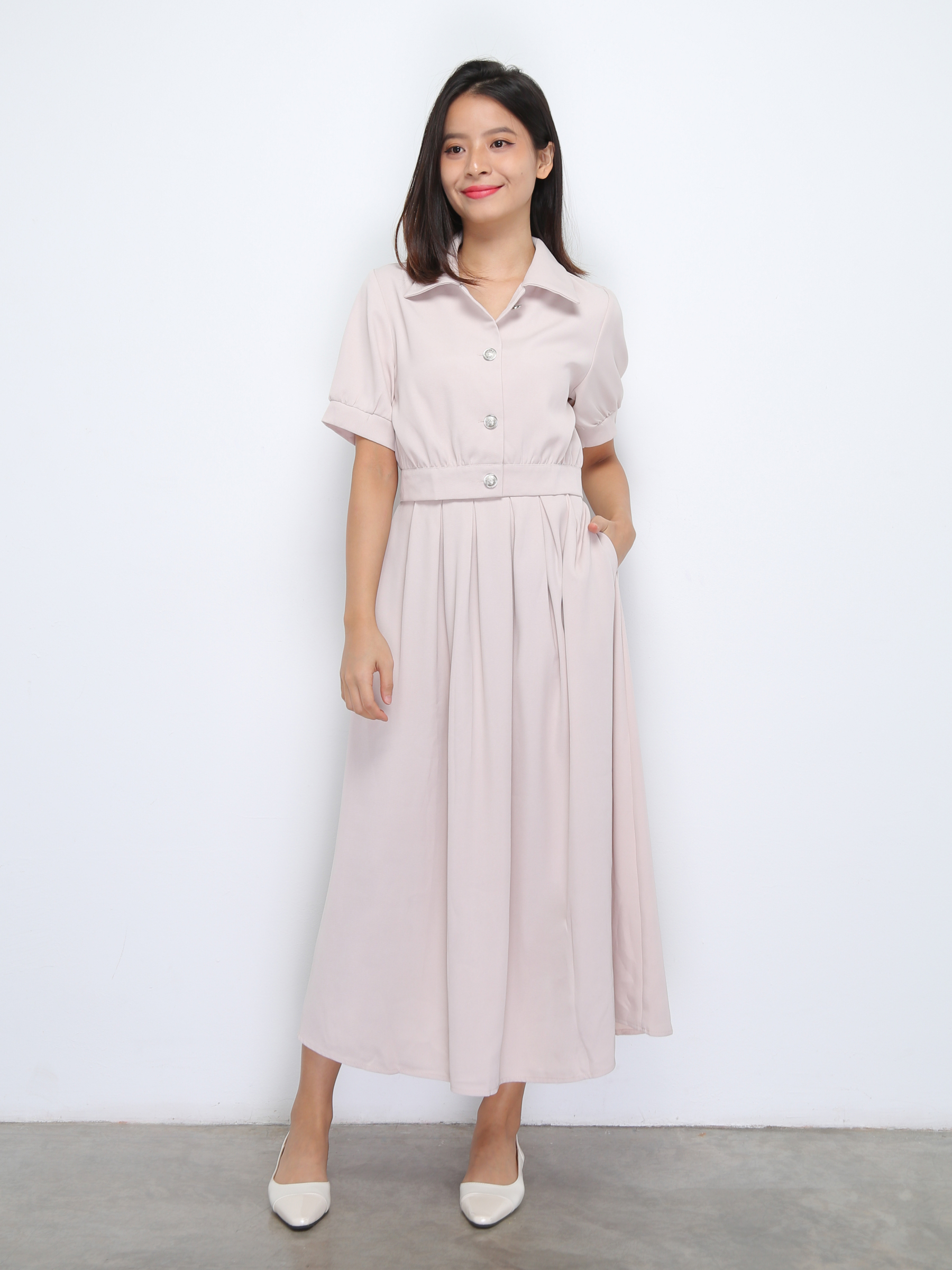 Short Sleeve Top With Long Skirt Set 36914