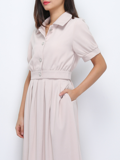 Short Sleeve Top With Long Skirt Set 36914
