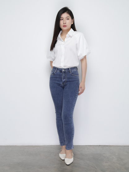 Short Sleeve Front Button Top 36915